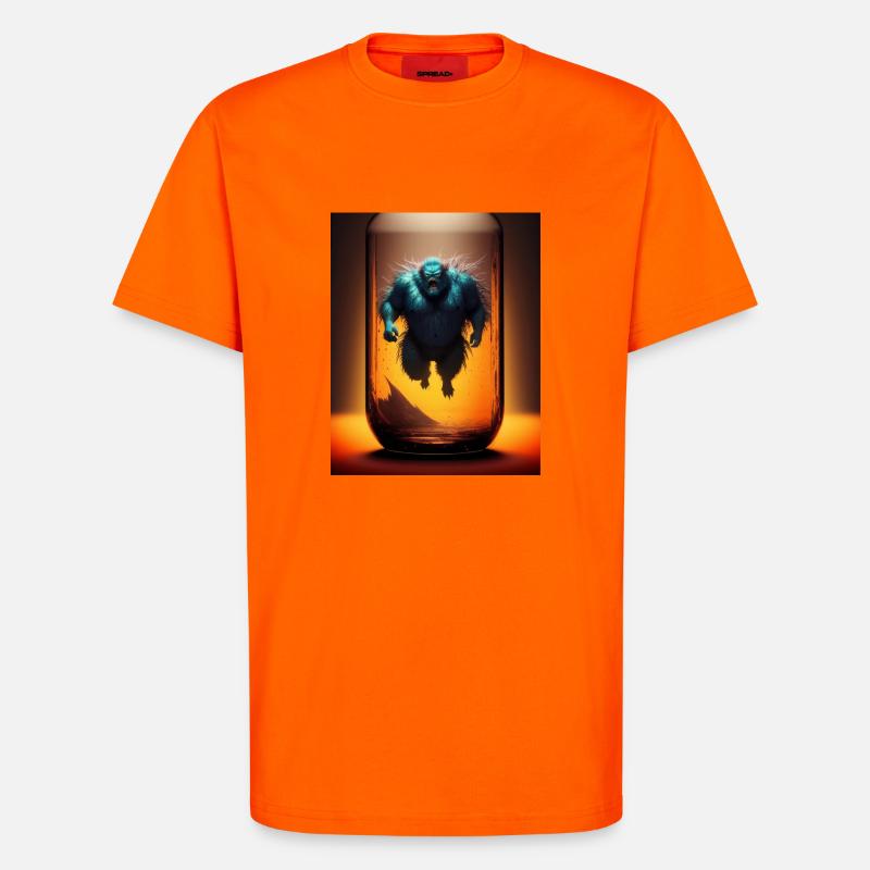 Monster in a empty jar - T-Shirt - made by SPREAD - SUNSET ORANGE