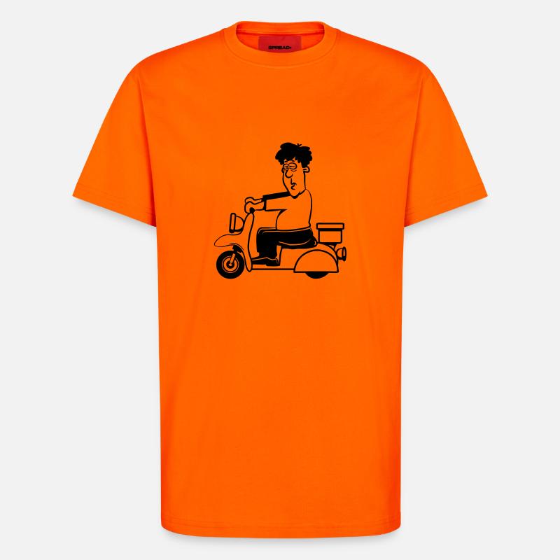 motorroller witzig - T-Shirt - made by SPREAD - SUNSET ORANGE