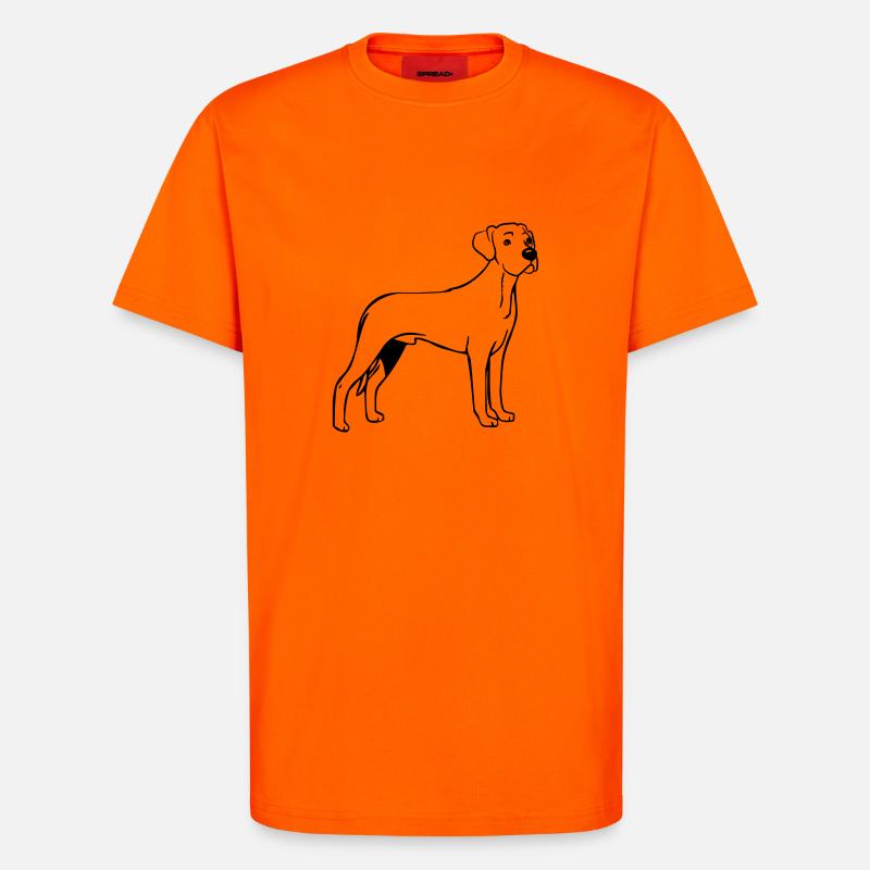 Dog Rhodesian Ridgeback - T-Shirt - made by SPREAD - SUNSET ORANGE