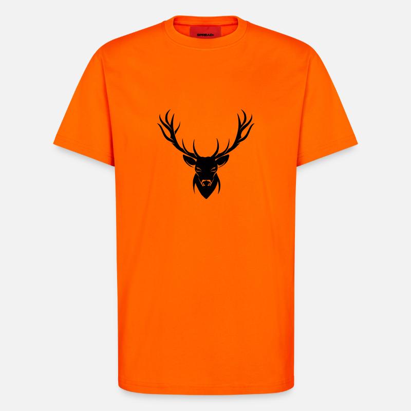 Hirsch - T-Shirt - made by SPREAD - SUNSET ORANGE