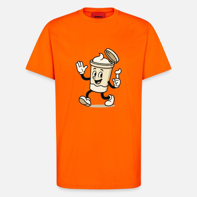 eiscreme becher comic - T-Shirt - made by SPREAD - SUNSET ORANGE