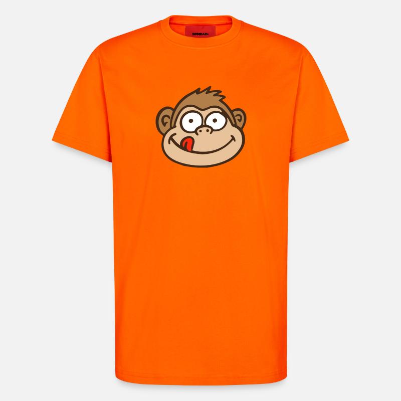 Affe - T-Shirt - made by SPREAD - SUNSET ORANGE