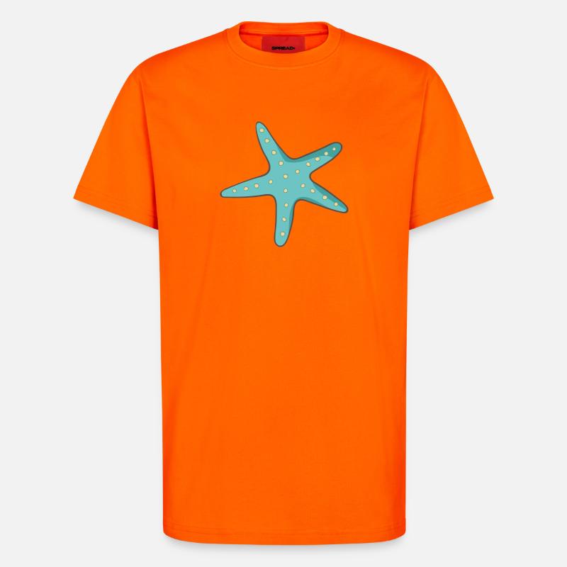 Seestern - T-Shirt - made by SPREAD - SUNSET ORANGE