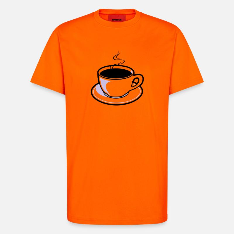 Kaffee, Tasse, Koffein - T-Shirt - made by SPREAD - SUNSET ORANGE