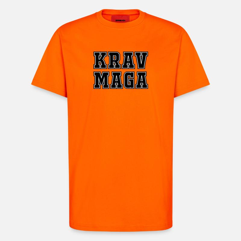 Krav - T-shirt bio décontracté fabriqué en UE - SUNSET ORANGE