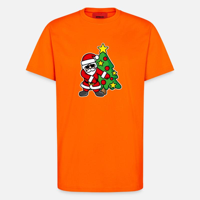 Weihnachtsmann-Weihnachtsbaum FLOSS DANCE FLOSSING - T-Shirt - made by SPREAD - SUNSET ORANGE
