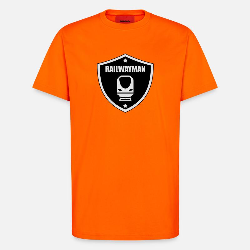 Eisenbahner / Eisenbahnen / Eisenbahn / Bahn - T-Shirt - made by SPREAD - SUNSET ORANGE