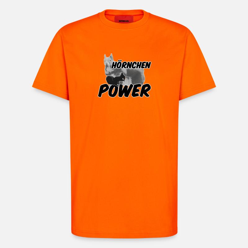 Hörnchenpower Eichhörnchen Tiere Spruch - T-Shirt - made by SPREAD - SUNSET ORANGE
