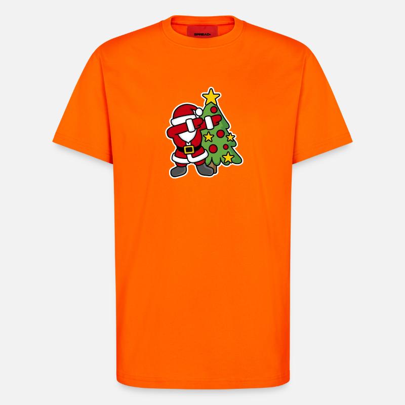Dabbin' around the Christmas tree - T-Shirt - made by SPREAD - SUNSET ORANGE