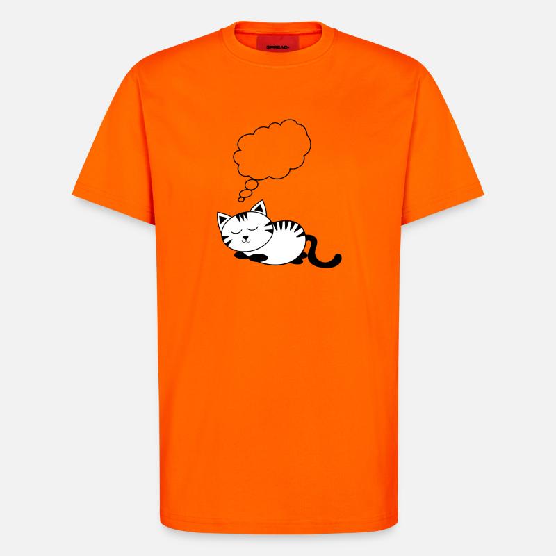 Katze KätzchenTier Comic personalisierbar Geschenk - T-Shirt - made by SPREAD - SUNSET ORANGE