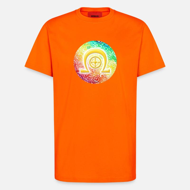 Regenbogen-Dimensionssymbol Heilung - Sonja Ariel - T-Shirt - made by SPREAD - SUNSET ORANGE