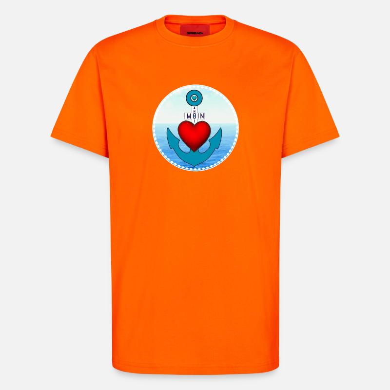 Herzanker am Meer - T-Shirt - made by SPREAD - SUNSET ORANGE