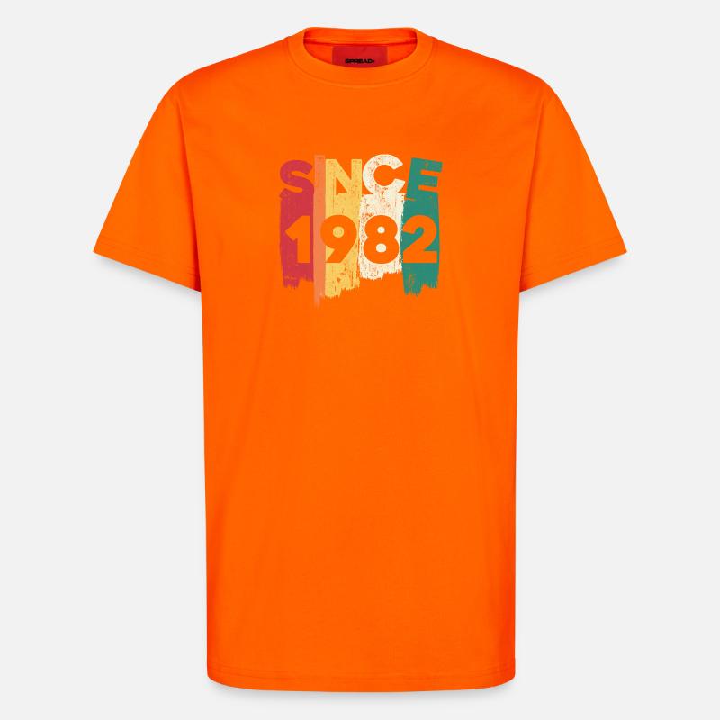 Seit 1982 Rainbow Brush - T-Shirt - made by SPREAD - SUNSET ORANGE