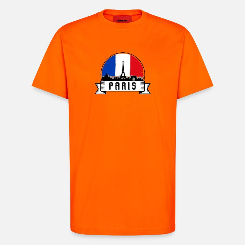 Emblem der Pariser Skyline - T-Shirt - made by SPREAD - SUNSET ORANGE