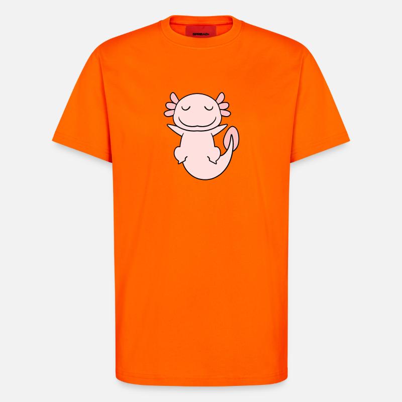 Süßes Axolotl Rosa - T-Shirt - made by SPREAD - SUNSET ORANGE