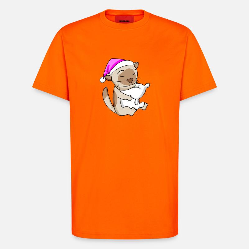 Chat Cat Race Chat Birman - T-shirt bio décontracté fabriqué en UE - SUNSET ORANGE