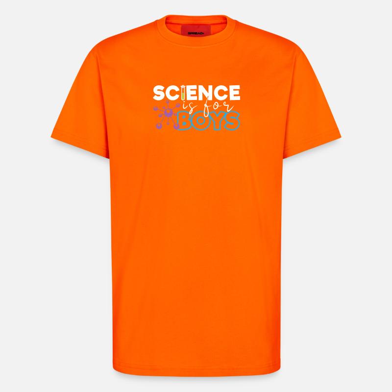 Science is for Boys - T-Shirt - made by SPREAD - SUNSET ORANGE