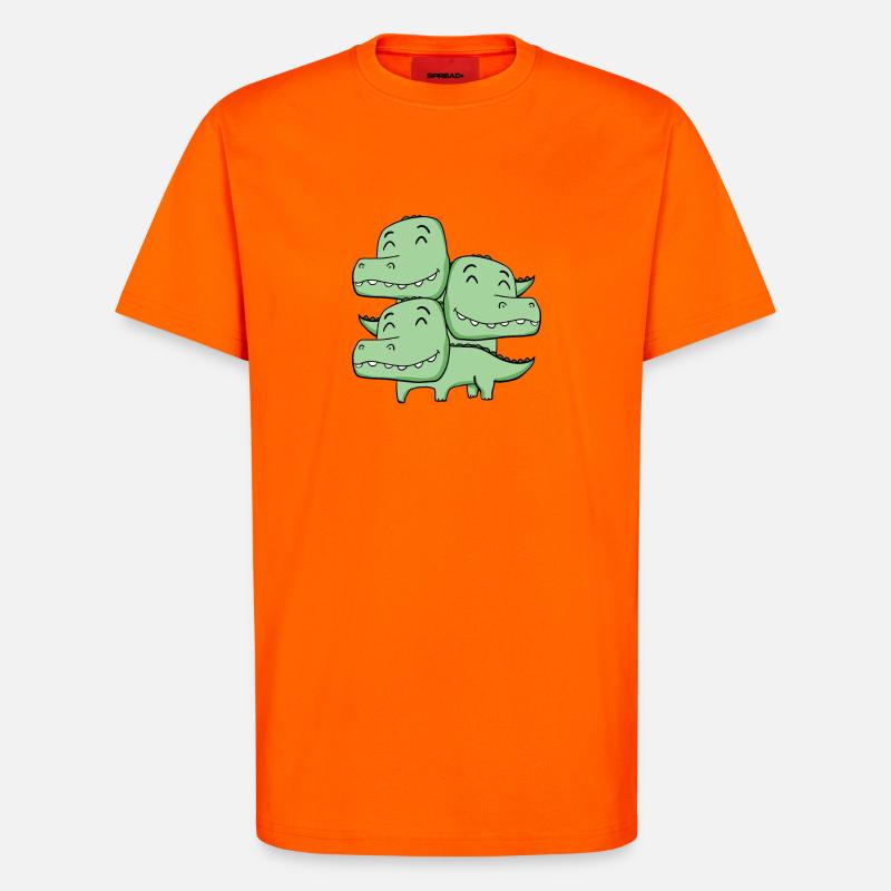 Crocodiles mignons - Crocodile - T-shirt bio décontracté fabriqué en UE - SUNSET ORANGE