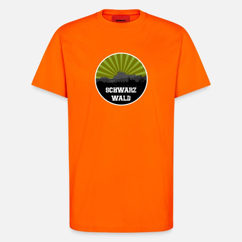 Schwarzwald Retro Skyline - T-Shirt - made by SPREAD - SUNSET ORANGE