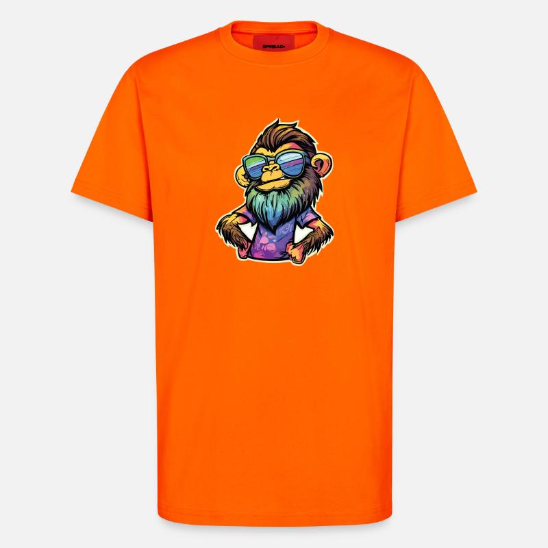Funky Affe - T-Shirt - made by SPREAD - SUNSET ORANGE