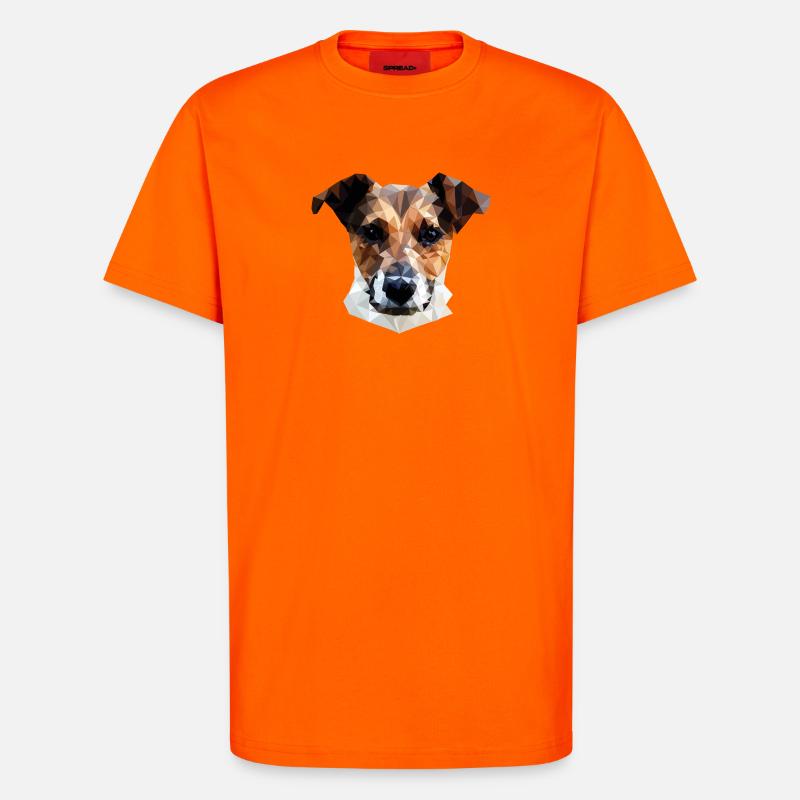 Jack Russell Terrier Dog Polygon - T-Shirt - made by SPREAD - SUNSET ORANGE