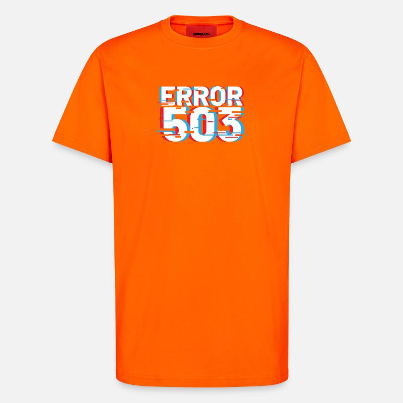 Error 503 Glitch - T-Shirt - made by SPREAD - SUNSET ORANGE