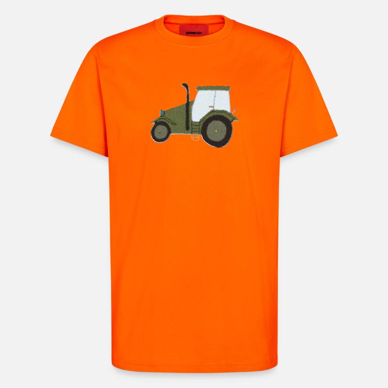 traktor oldtimer impressionismus - T-Shirt - made by SPREAD - SUNSET ORANGE