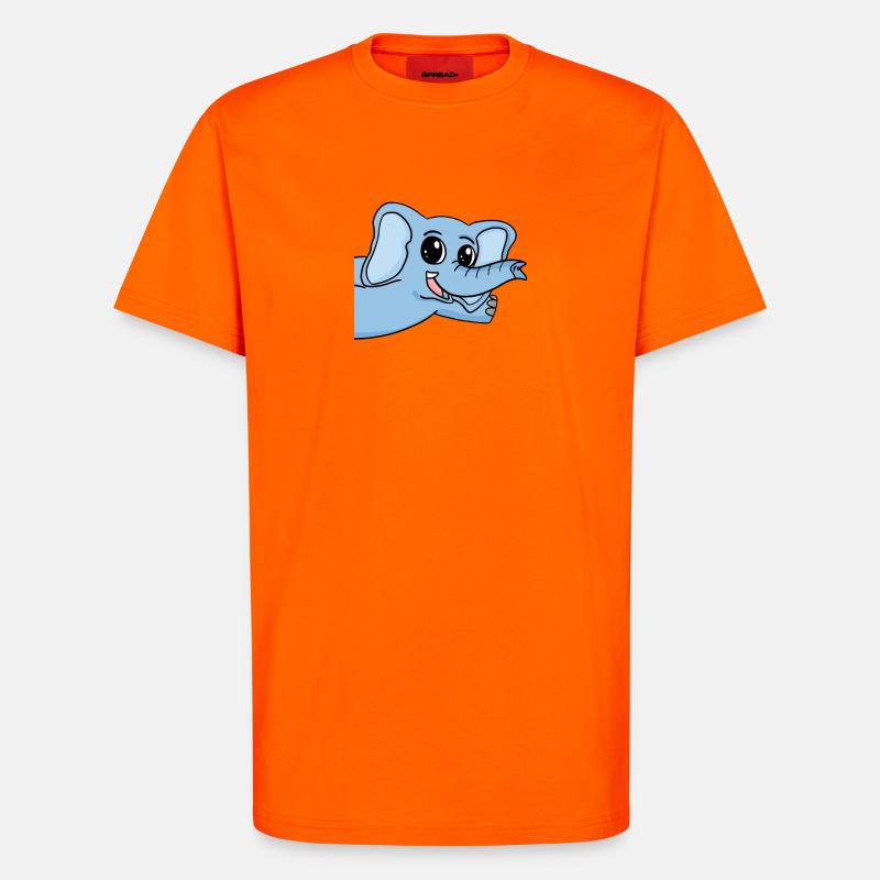 Elephant Greeting Greeting - T-Shirt - made by SPREAD - SUNSET ORANGE