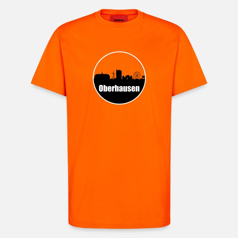 Oberhasuen Transparenz Skyline - T-Shirt - made by SPREAD - SUNSET ORANGE