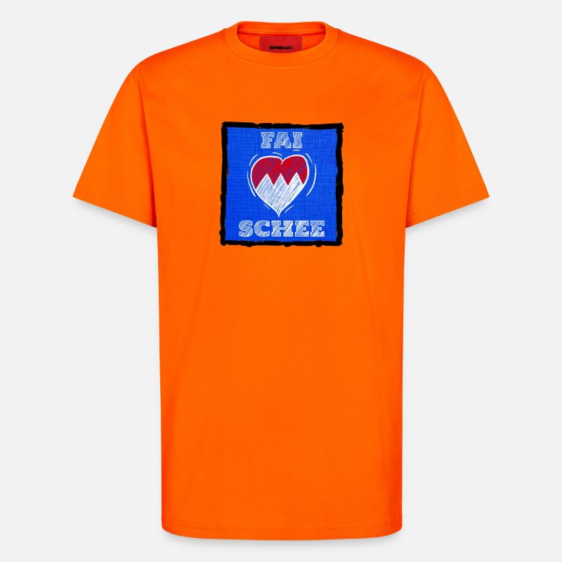 FAI SCHEE - Franconian dialect is nice. - T-Shirt - made by SPREAD - SUNSET ORANGE