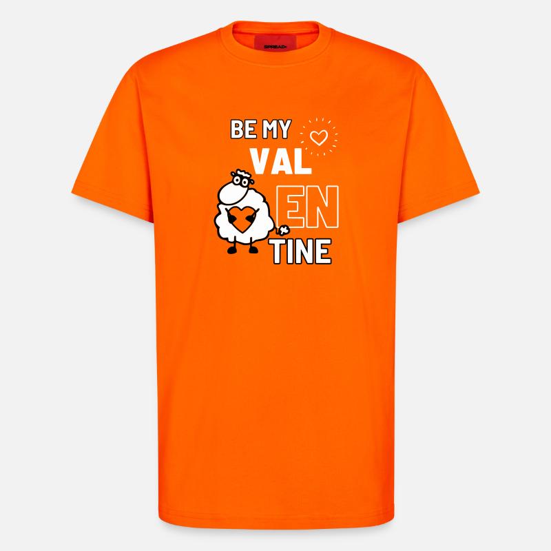 Valentin-Schaf - T-Shirt - made by SPREAD - SUNSET ORANGE