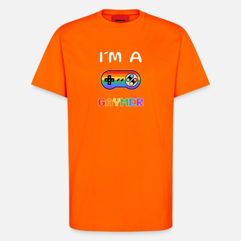 Pride-Gaming Controller Motiv - T-Shirt - made by SPREAD - SUNSET ORANGE