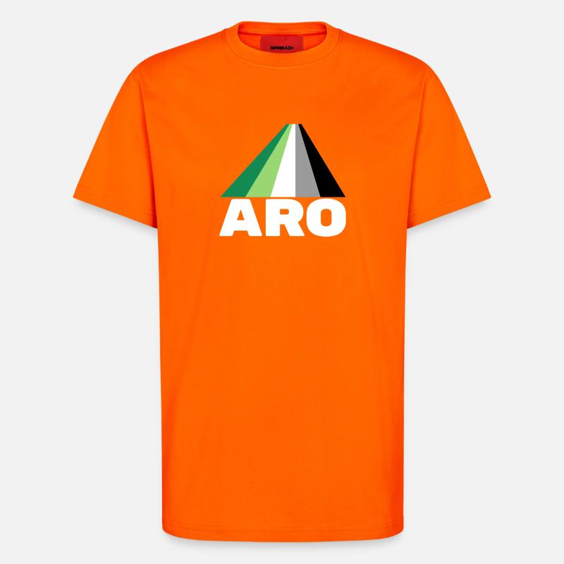 Aromantik, aromatisch, aro - T-Shirt - made by SPREAD - SUNSET ORANGE