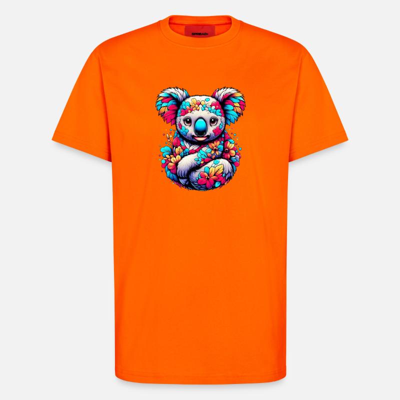 Koala - T-shirt bio décontracté fabriqué en UE - SUNSET ORANGE