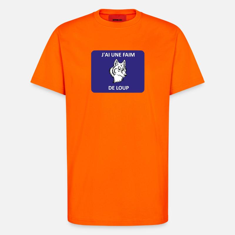 Ich bin hungrig wie ein Wolf - T-Shirt - made by SPREAD - SUNSET ORANGE