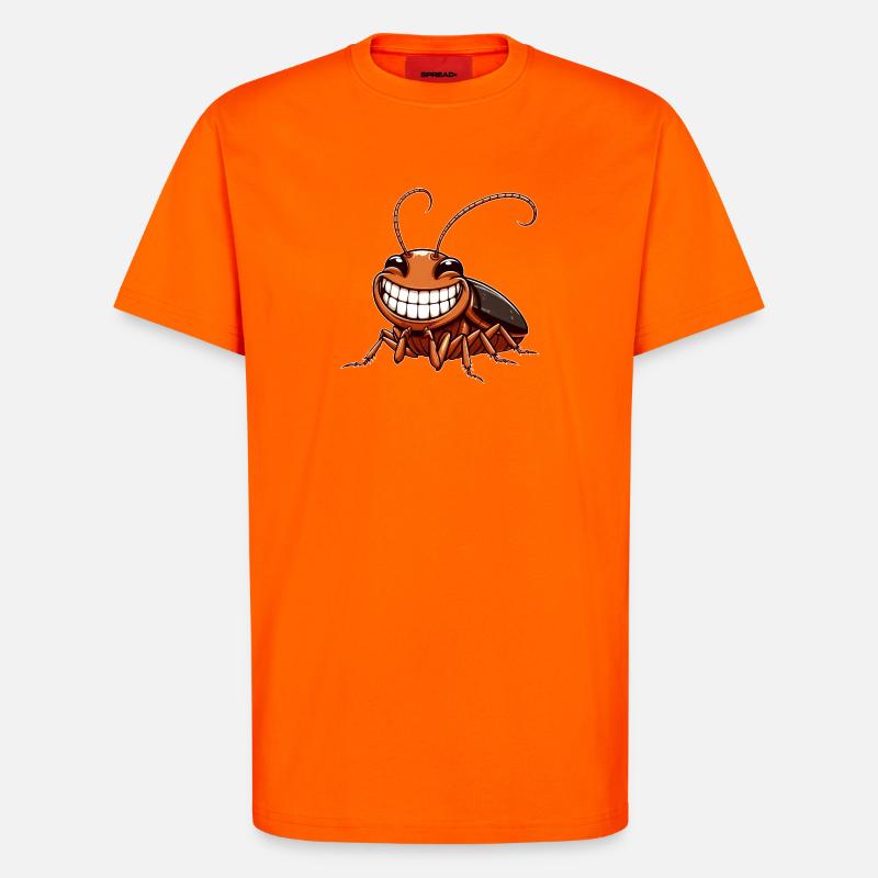 Cute Cockroach Cockroach Comic Cartoon - T-Shirt - made by SPREAD - SUNSET ORANGE