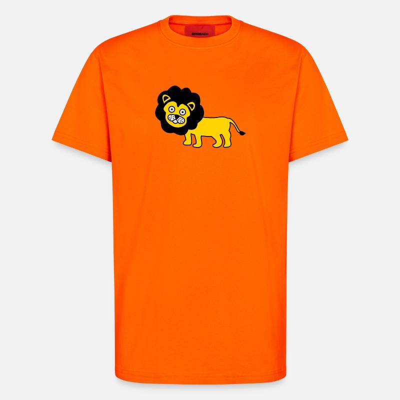 Löwe als Kinder Design - T-Shirt - made by SPREAD - SUNSET ORANGE