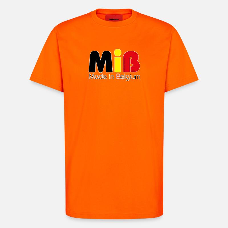MiB Made in Belgium – Version 2018 - T-Shirt - made by SPREAD - SUNSET ORANGE