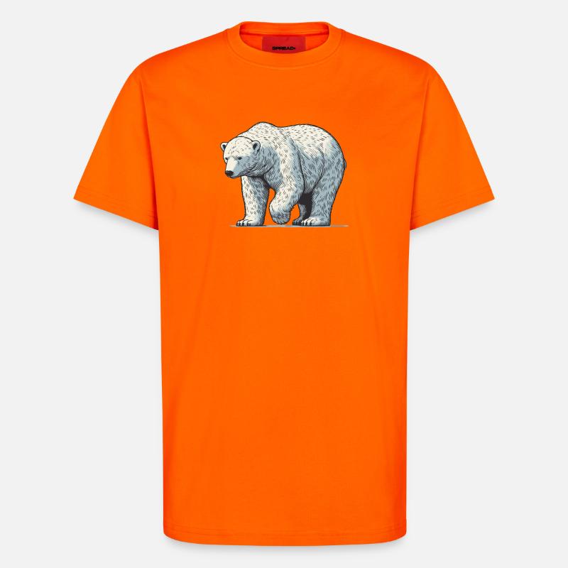 Eisbär - T-Shirt - made by SPREAD - SUNSET ORANGE