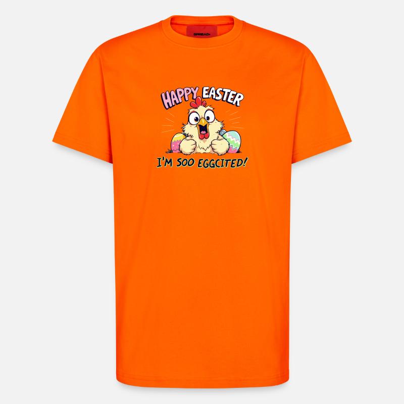 happy easter i am eggcited - T-Shirt - made by SPREAD - SUNSET ORANGE