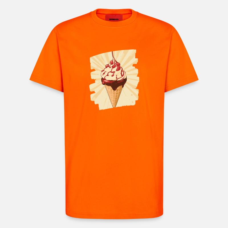 Eiscreme Eis - T-Shirt - made by SPREAD - SUNSET ORANGE