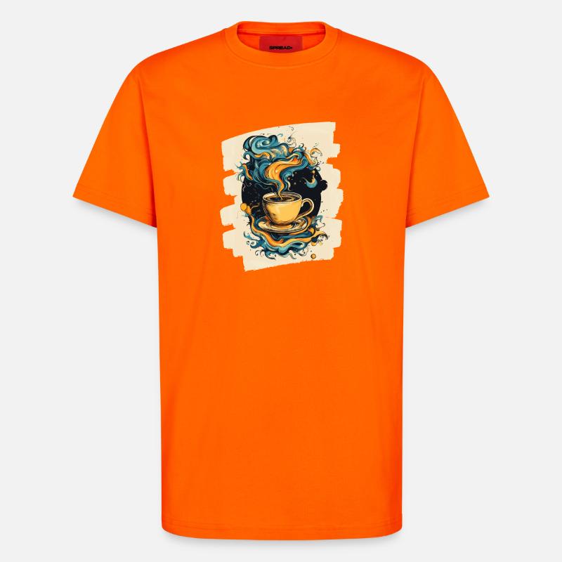 Coffee Coffee Coffee Lovers - T-Shirt - made by SPREAD - SUNSET ORANGE