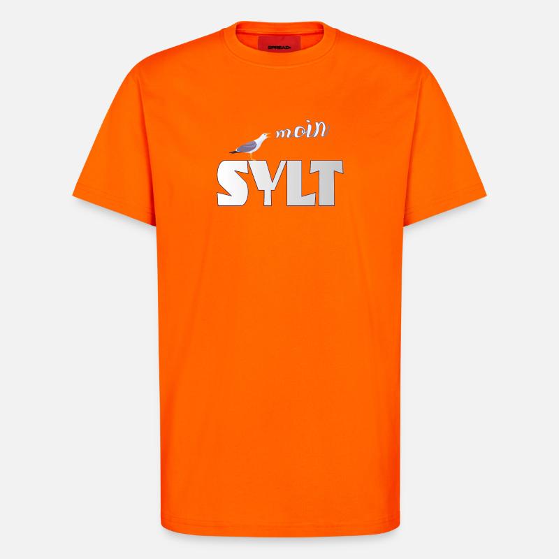 Sylt Möwe & Moin Design - T-Shirt - made by SPREAD - SUNSET ORANGE