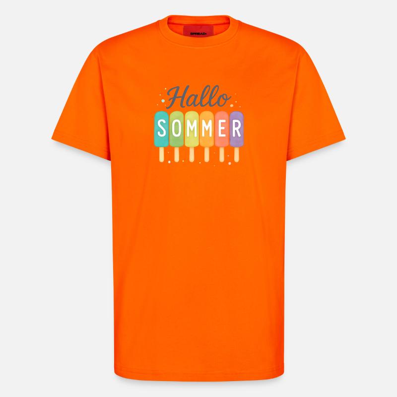 Hallo Sommer - Eiszeit beginnt - T-Shirt - made by SPREAD - SUNSET ORANGE