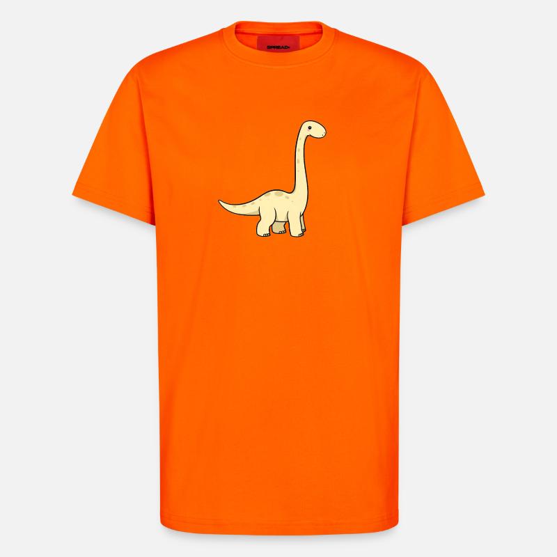 Brachiosaurus Dinosaurier - T-Shirt - made by SPREAD - SUNSET ORANGE