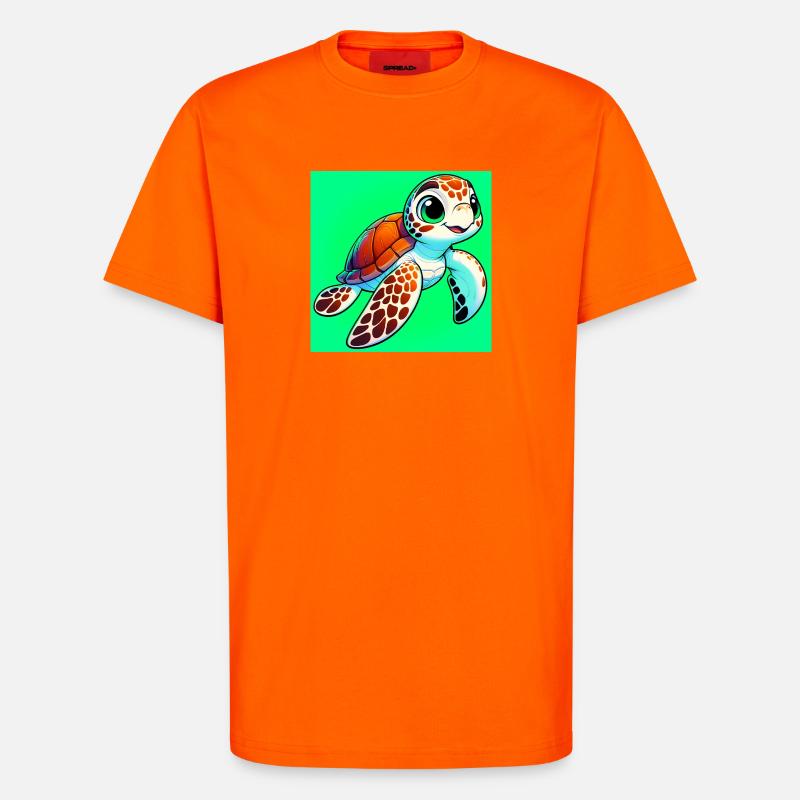Schildkröte - T-Shirt - made by SPREAD - SUNSET ORANGE