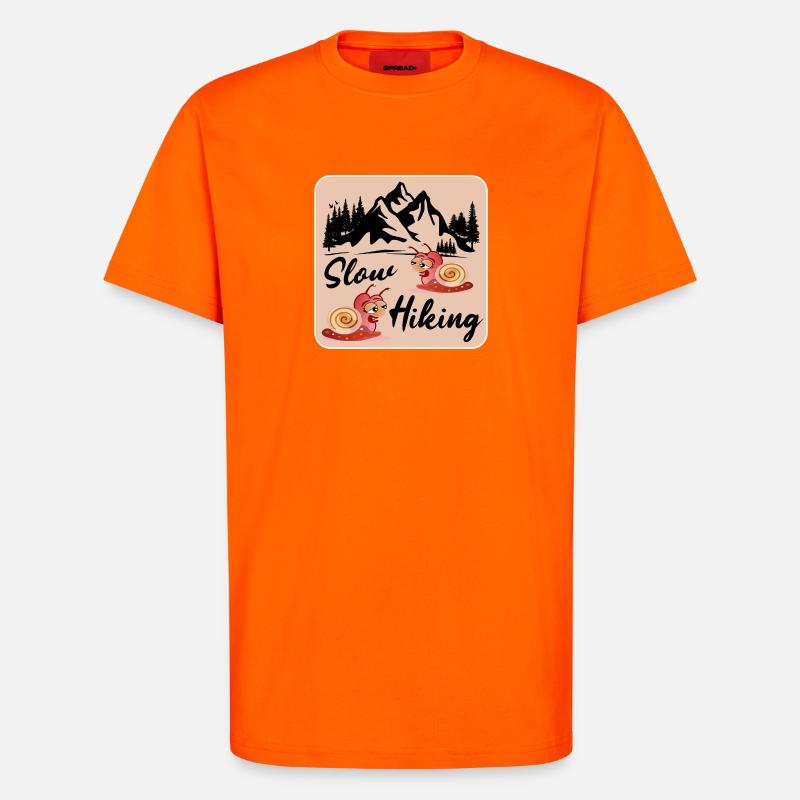 LANGSAM WANDERNDES PAAR SCHNECKE - T-Shirt - made by SPREAD - SUNSET ORANGE