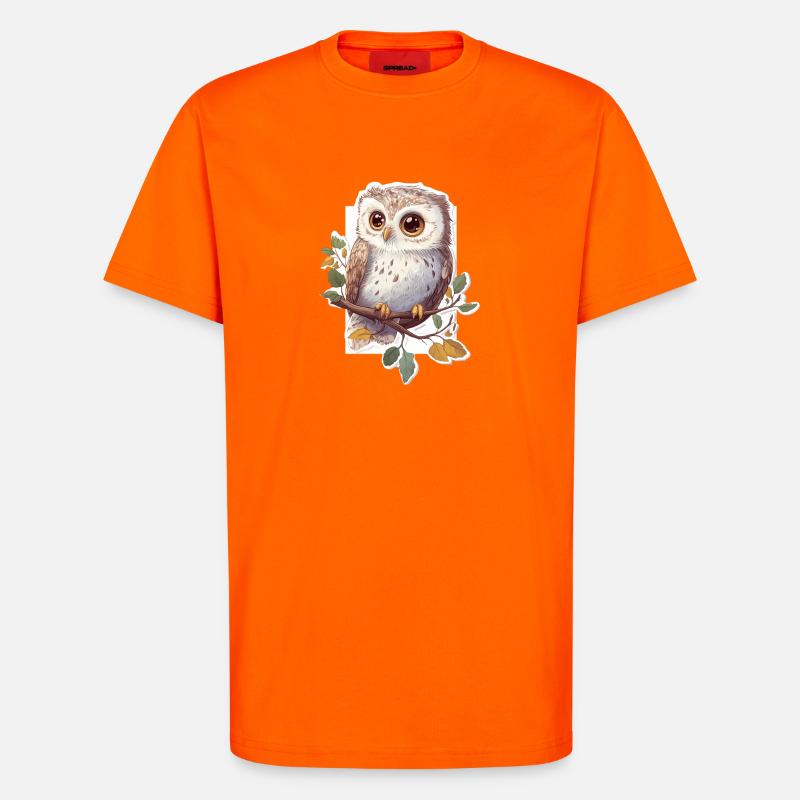 Eule - T-Shirt - made by SPREAD - SUNSET ORANGE