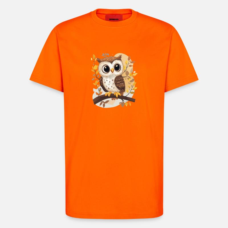 Eule - T-Shirt - made by SPREAD - SUNSET ORANGE