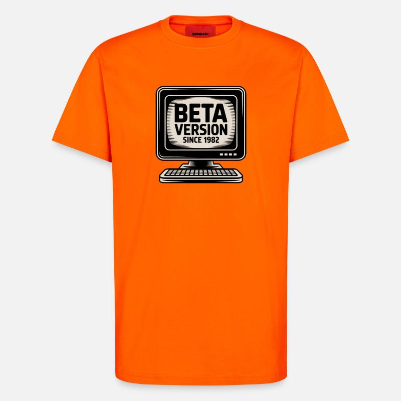 Retro Computer Beta Version Design - T-Shirt - made by SPREAD - SUNSET ORANGE